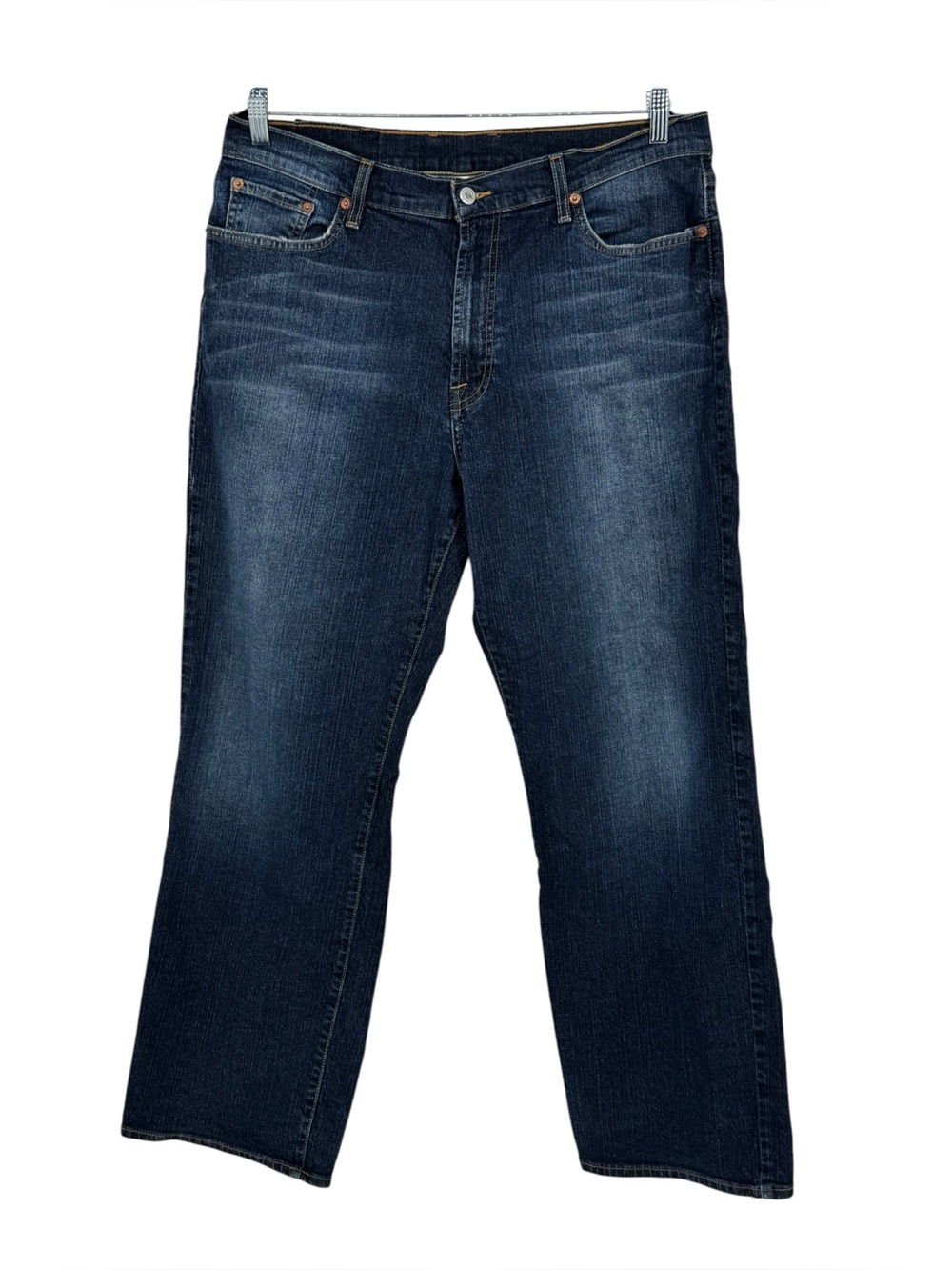 Y2K Lucky Brand Dungarees by Gene Montesano Bootcut Jeans Men’s 36 Short Blue